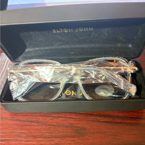 Elton John Glitter Frame Sunglasses - Picture 4 of 5